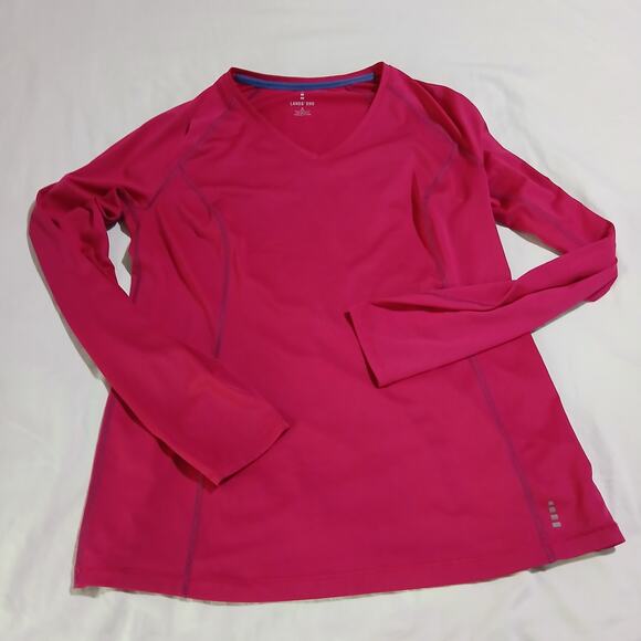 Lands End Rash Guard Swim Shirt LS Pink Sz S (6-8) - Picture 3 of 9